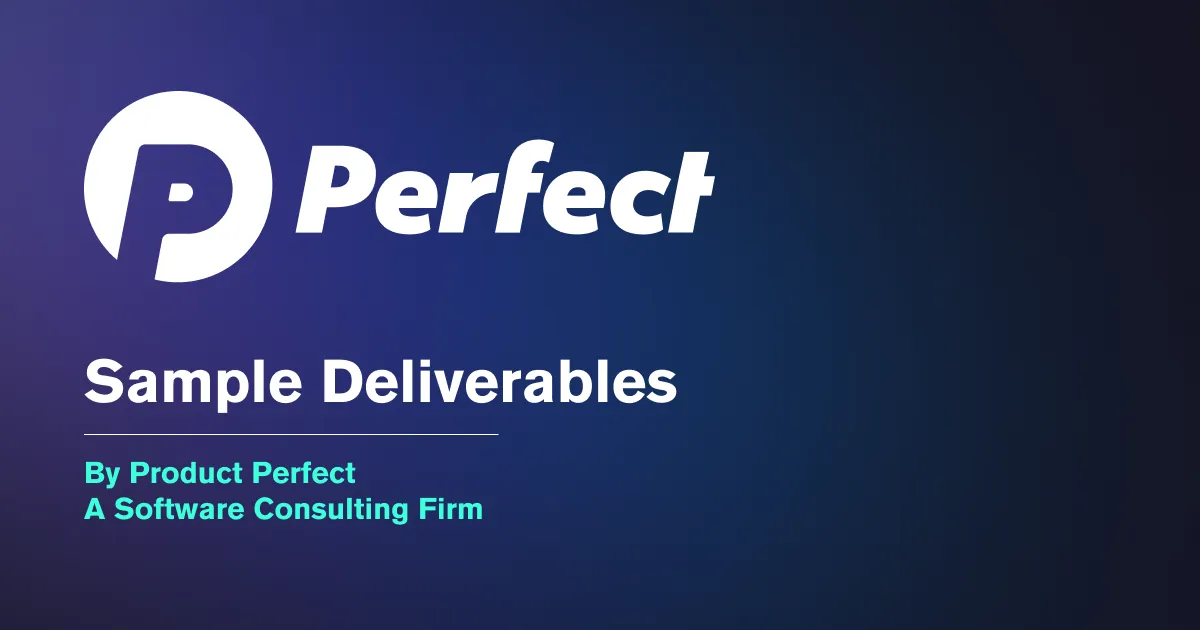 Sample Deliverables - Product Perfect