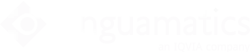 White logo for Linguamatics